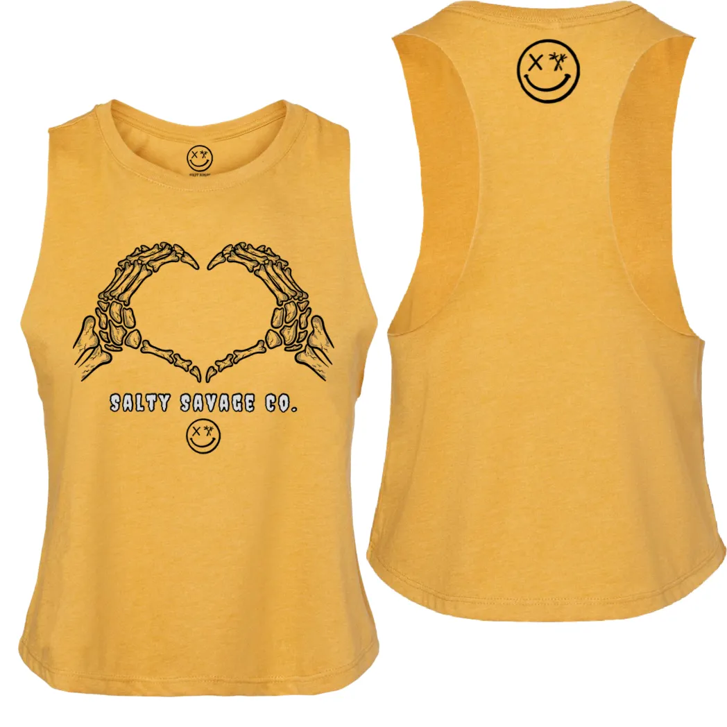 Salty Savage Ladies "Live, Love, Die" Flowy Crop Tank