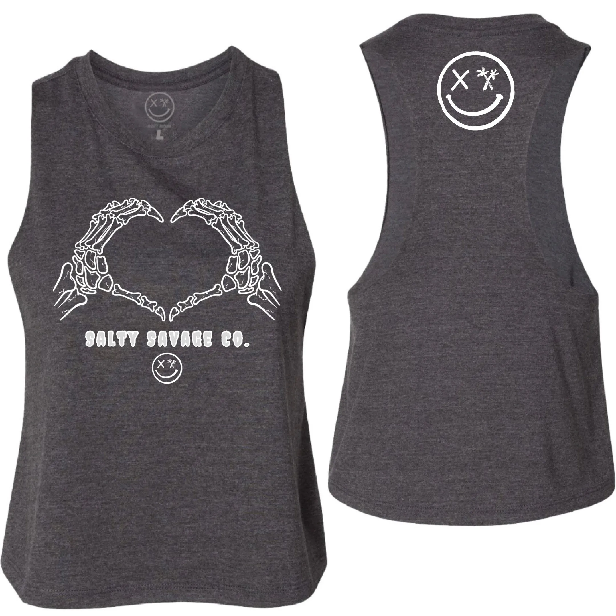 Salty Savage Ladies "Live, Love, Die" Flowy Crop Tank