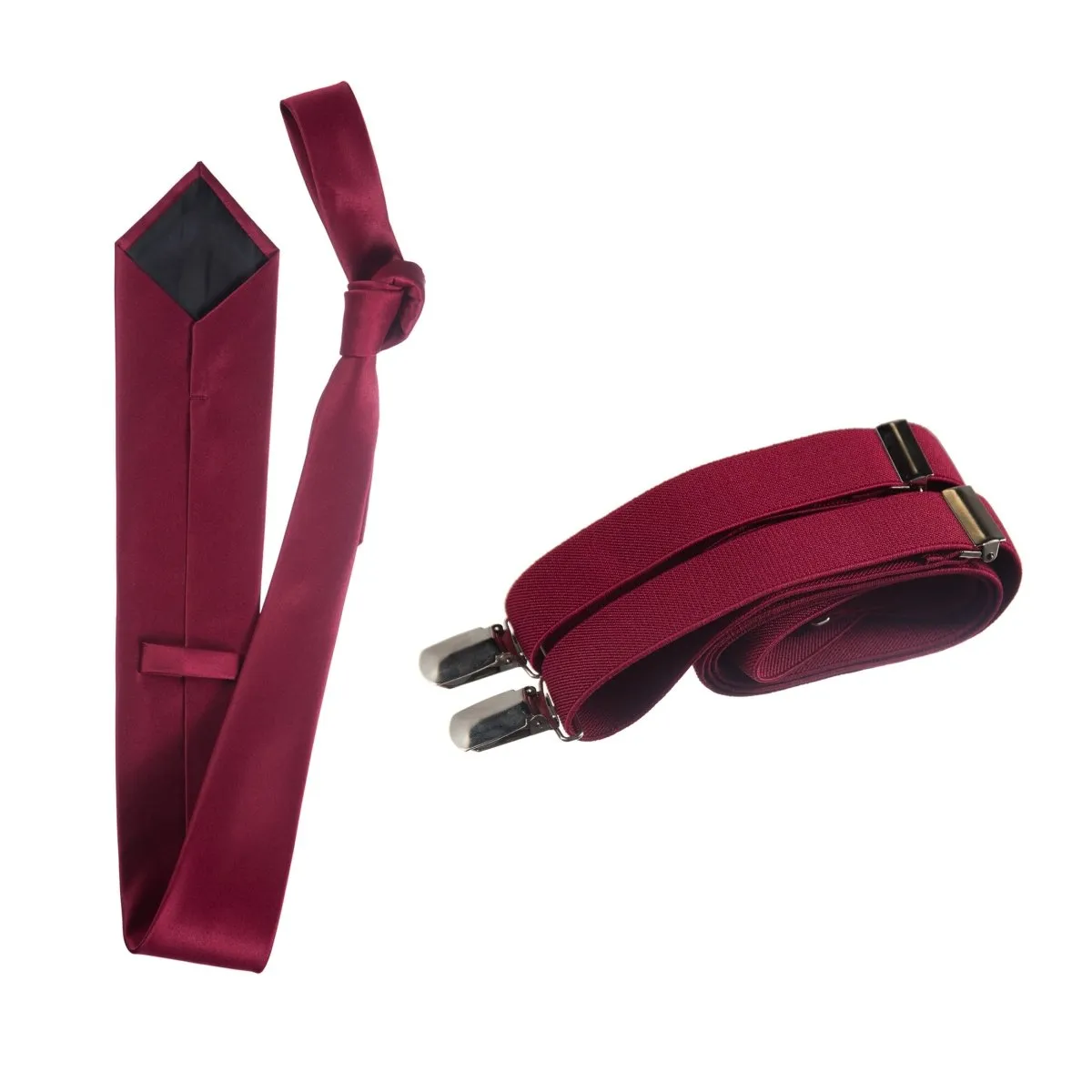 Self-Tie Windsor Necktie with Matching  Suspender - Tuxgear Inc.