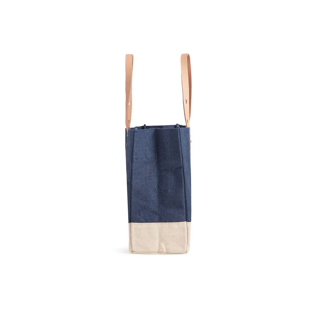 Shoulder Market Bag in Navy "Alphabet Collection"