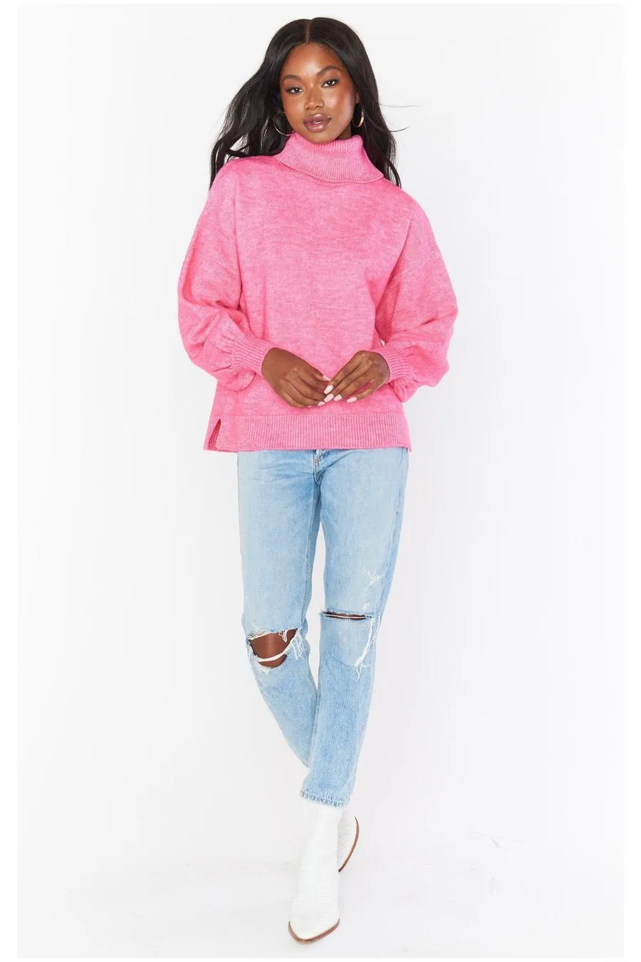 Show Me Your Mumu Chester Hot Pink Knit Jumper