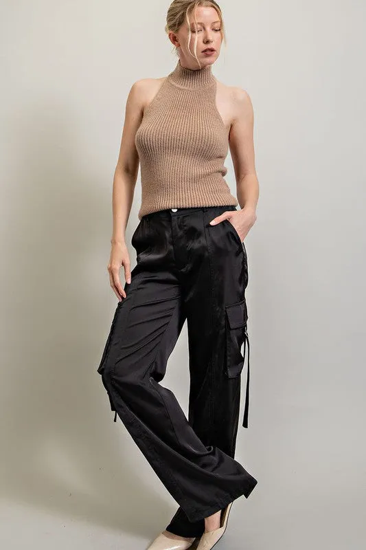 Silk Pocket Cargo Pants