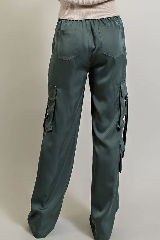 Silk Pocket Cargo Pants