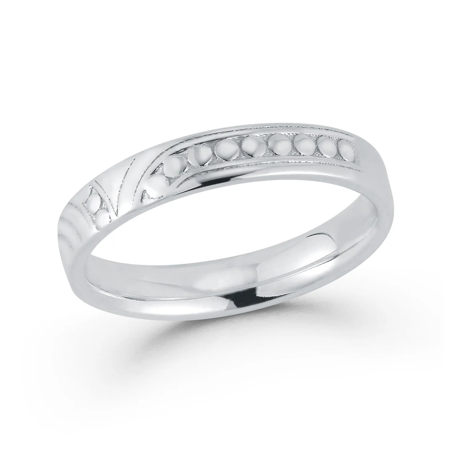 Silver Technorama Comfort Fit Wedding Ring Band