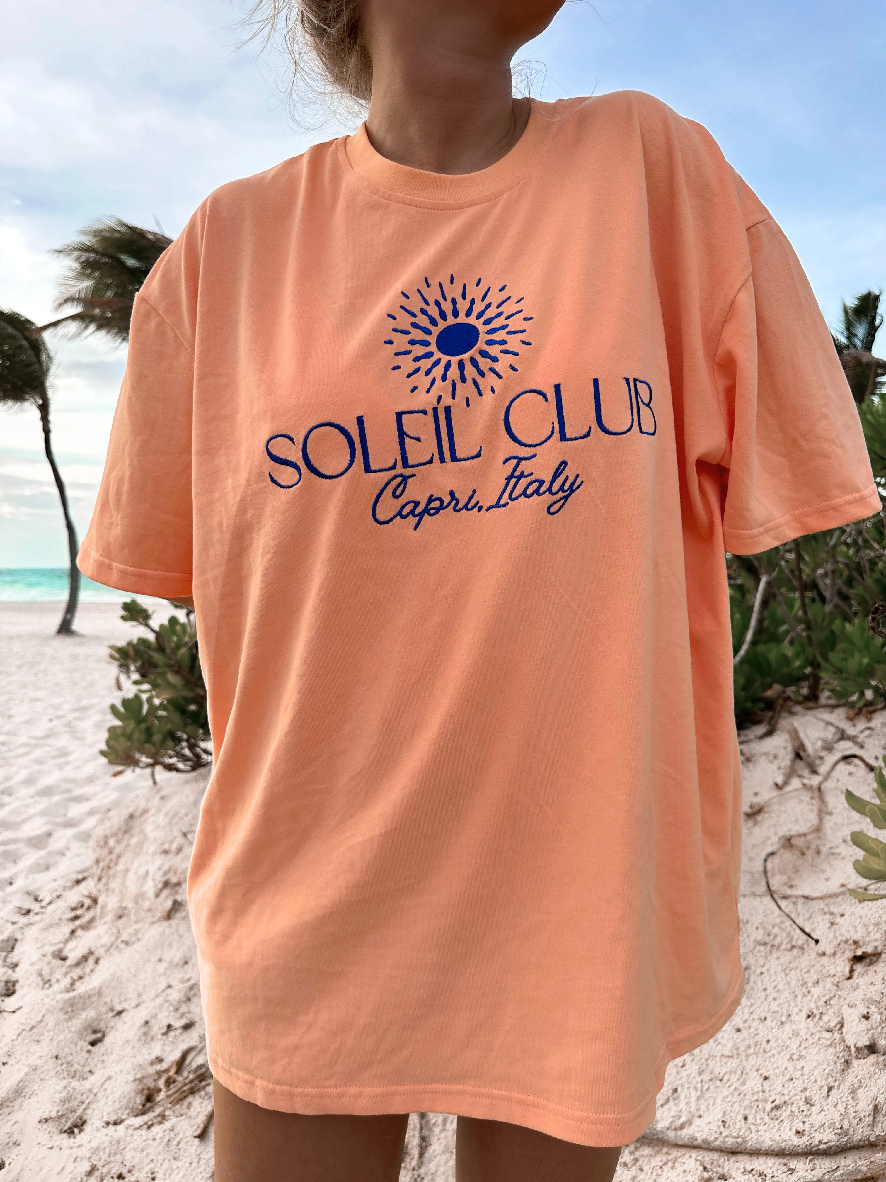 SOLEIL CLUB EMBROIDER TEE