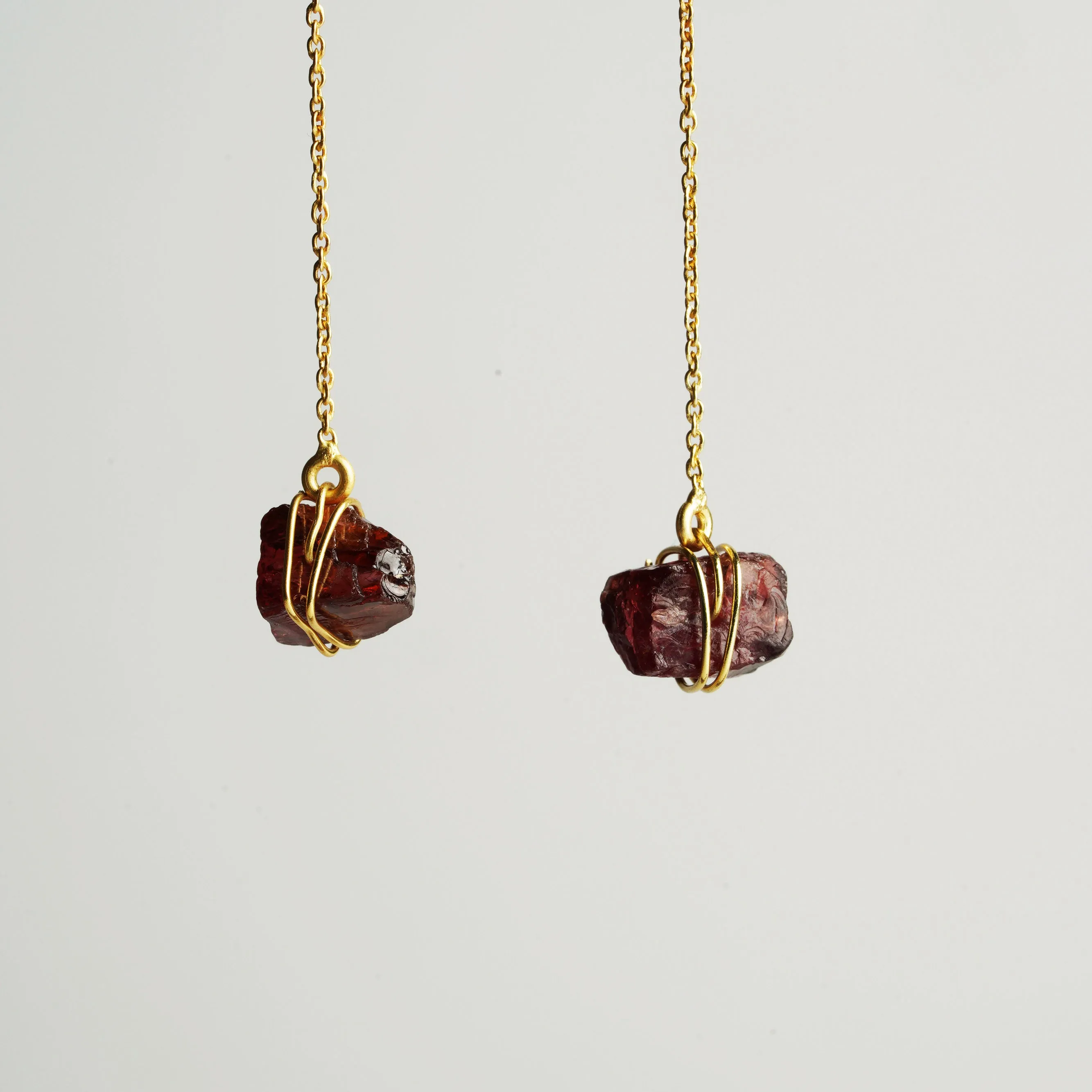 Sonder Raw Stone Threader Earrings