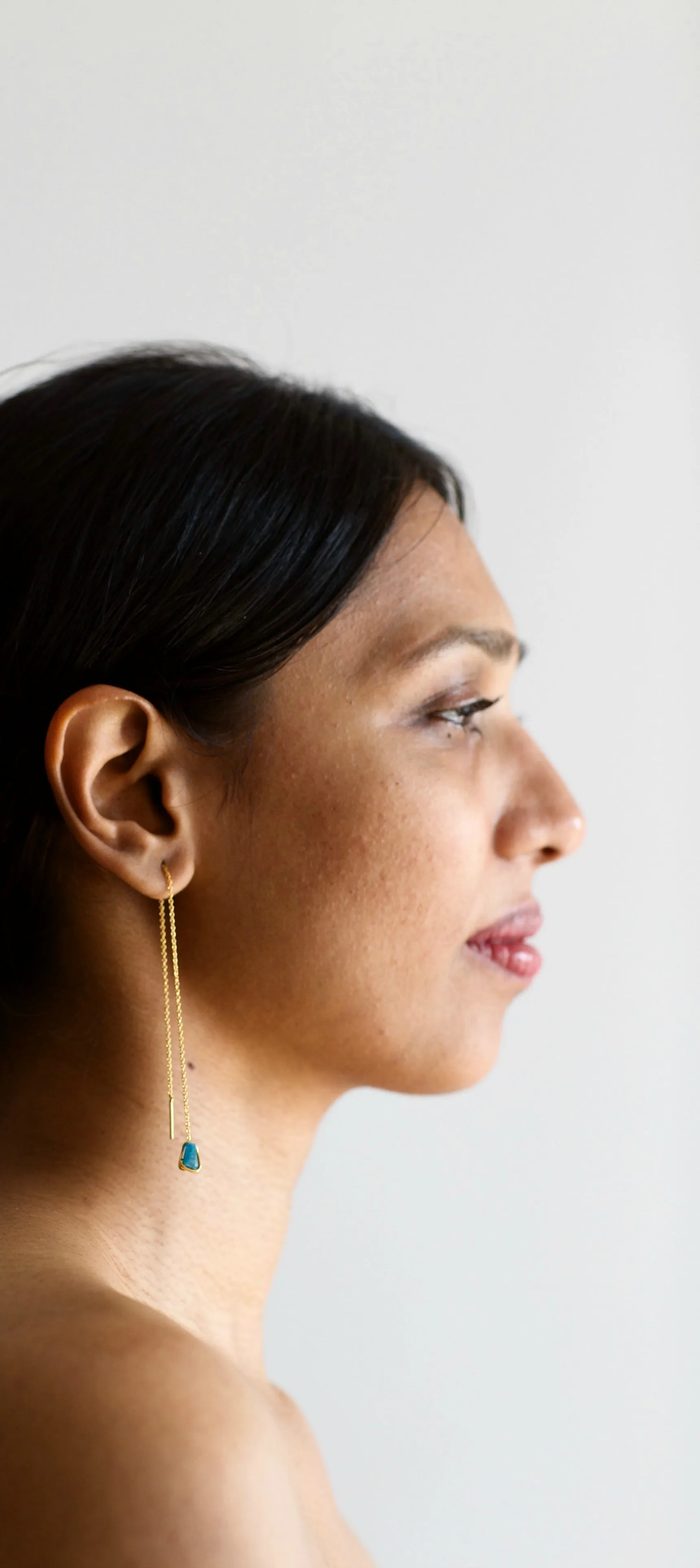 Sonder Raw Stone Threader Earrings