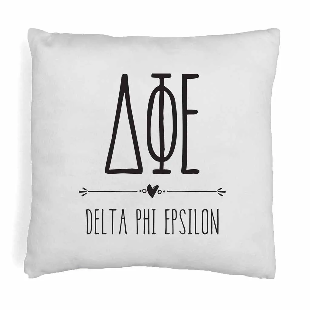 Sorority Pillow Cover - Greek Letters and Name Design