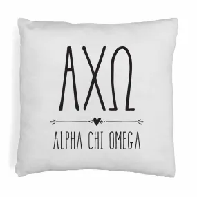 Sorority Pillow Cover - Greek Letters and Name Design