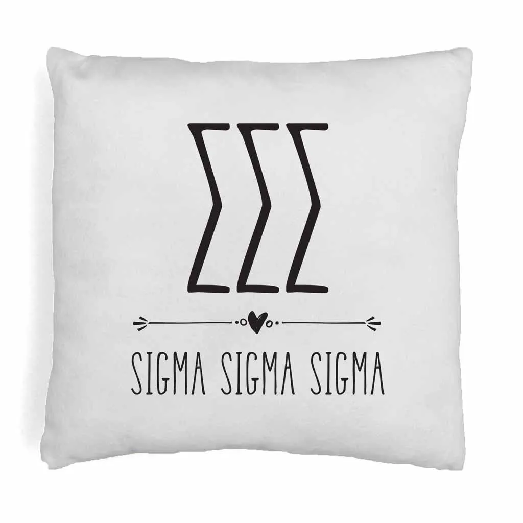 Sorority Pillow Cover - Greek Letters and Name Design