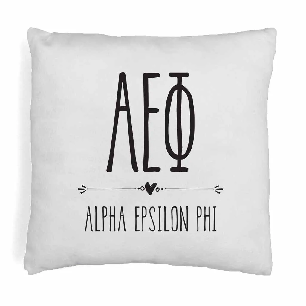 Sorority Pillow Cover - Greek Letters and Name Design