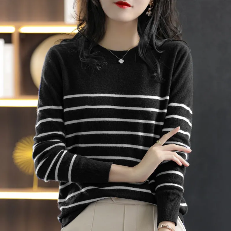 Striped Cotton Knitted Sweater