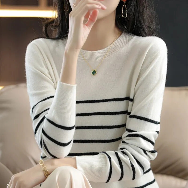 Striped Cotton Knitted Sweater