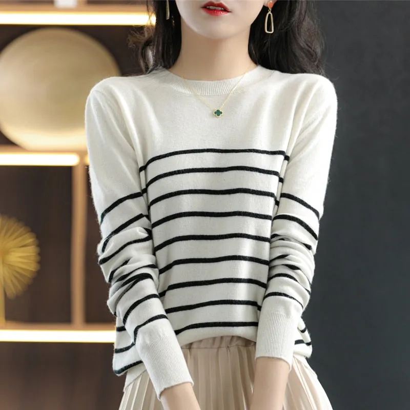 Striped Cotton Knitted Sweater