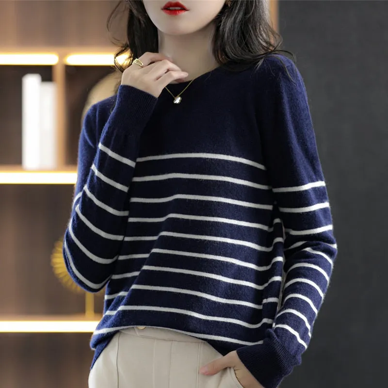 Striped Cotton Knitted Sweater