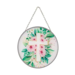 Suncatcher Floral Cross