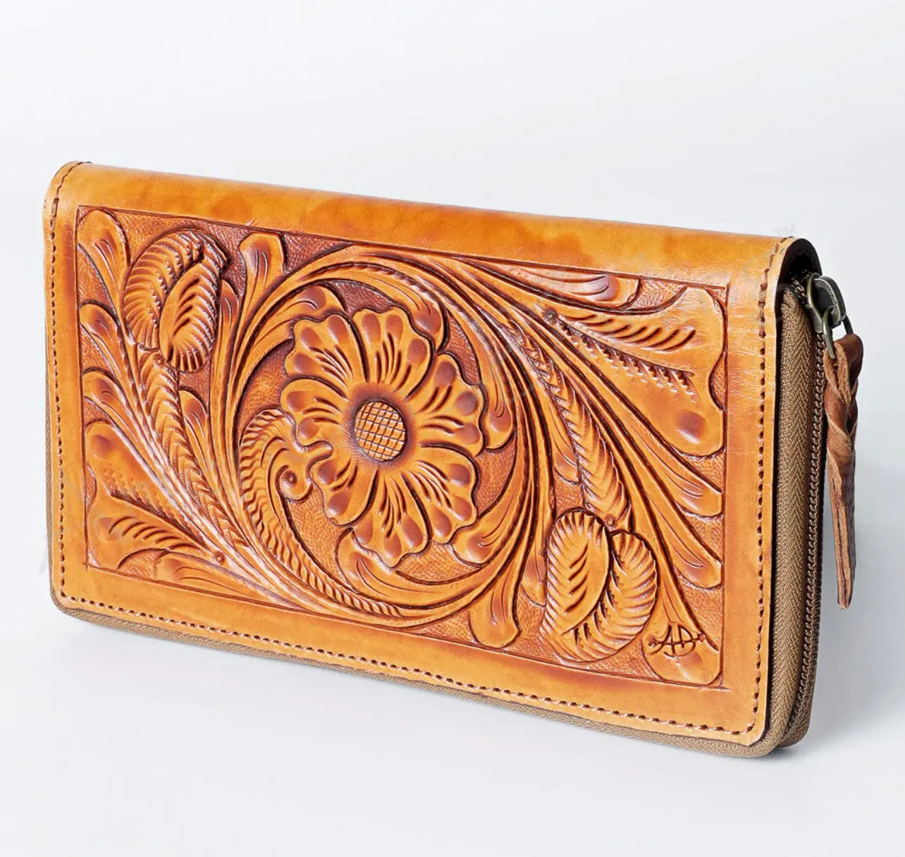 Sunflower Tooled Wallet