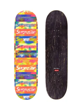 Supreme Distorted Logo Skateboard Deck Yellow