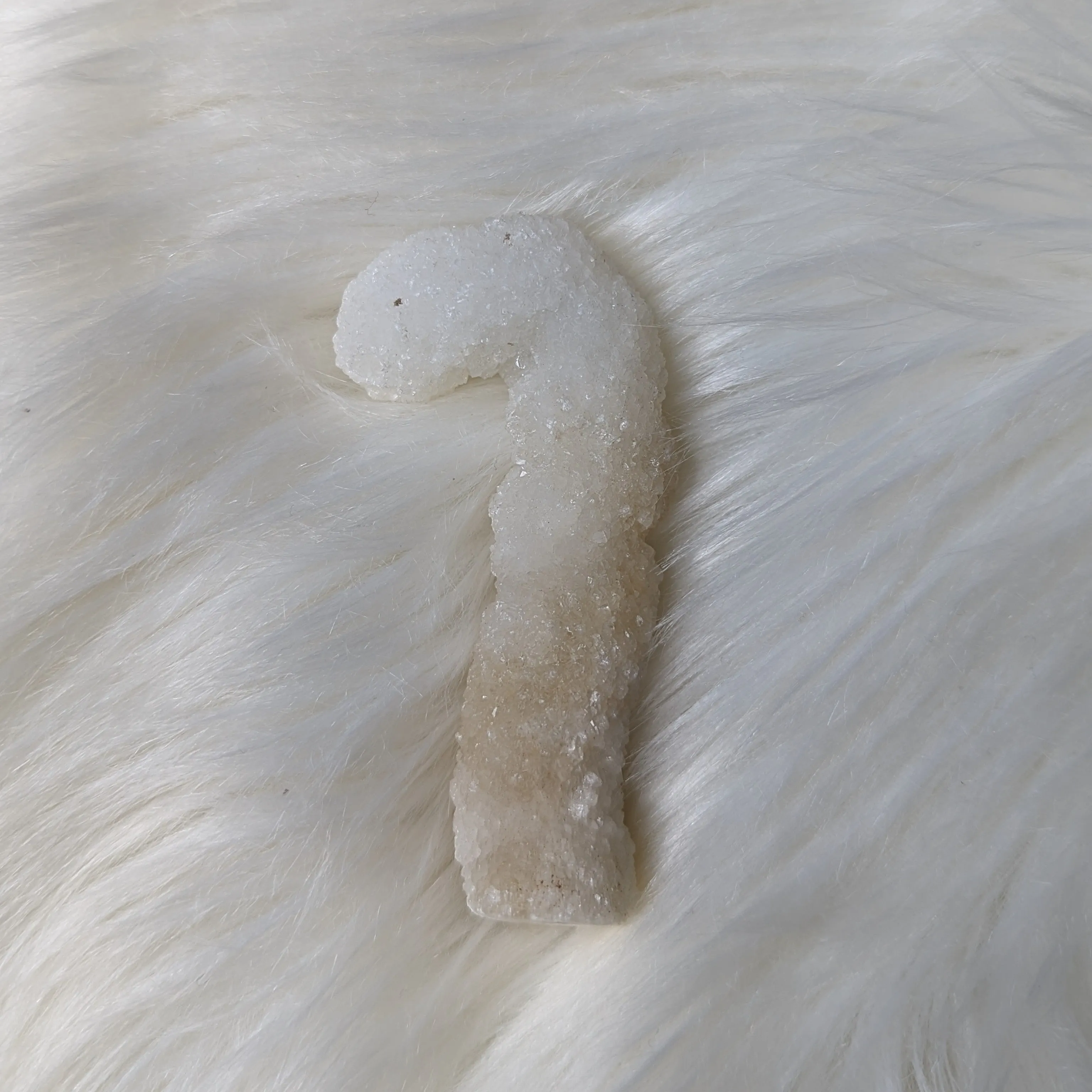 Sweet & Frosty Candy-Cane Shaped Chalcedony Stalactite Specimen