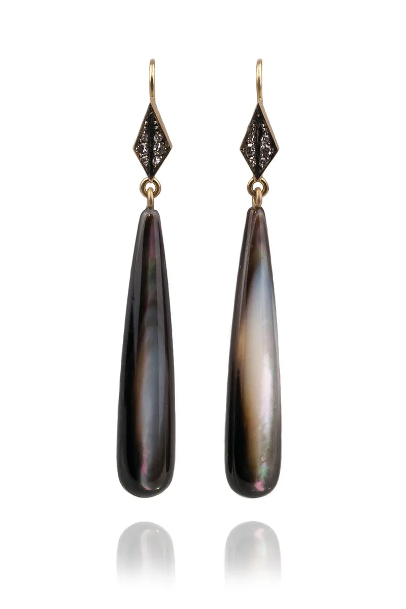 Sylva & Cie Diamond & Mother of Pearl Earrings