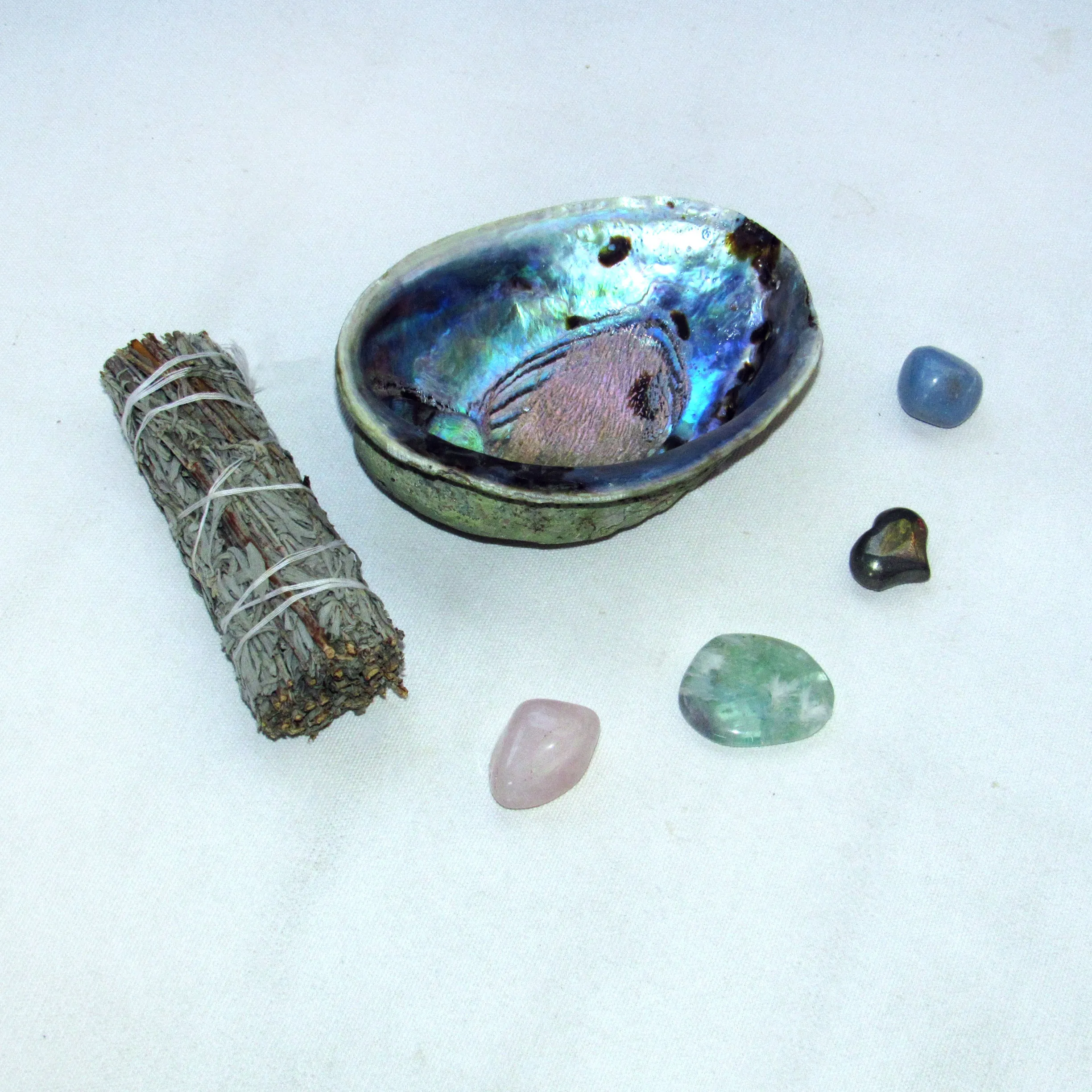 The Positive Energy Smudge stick and Crystal Gift Set