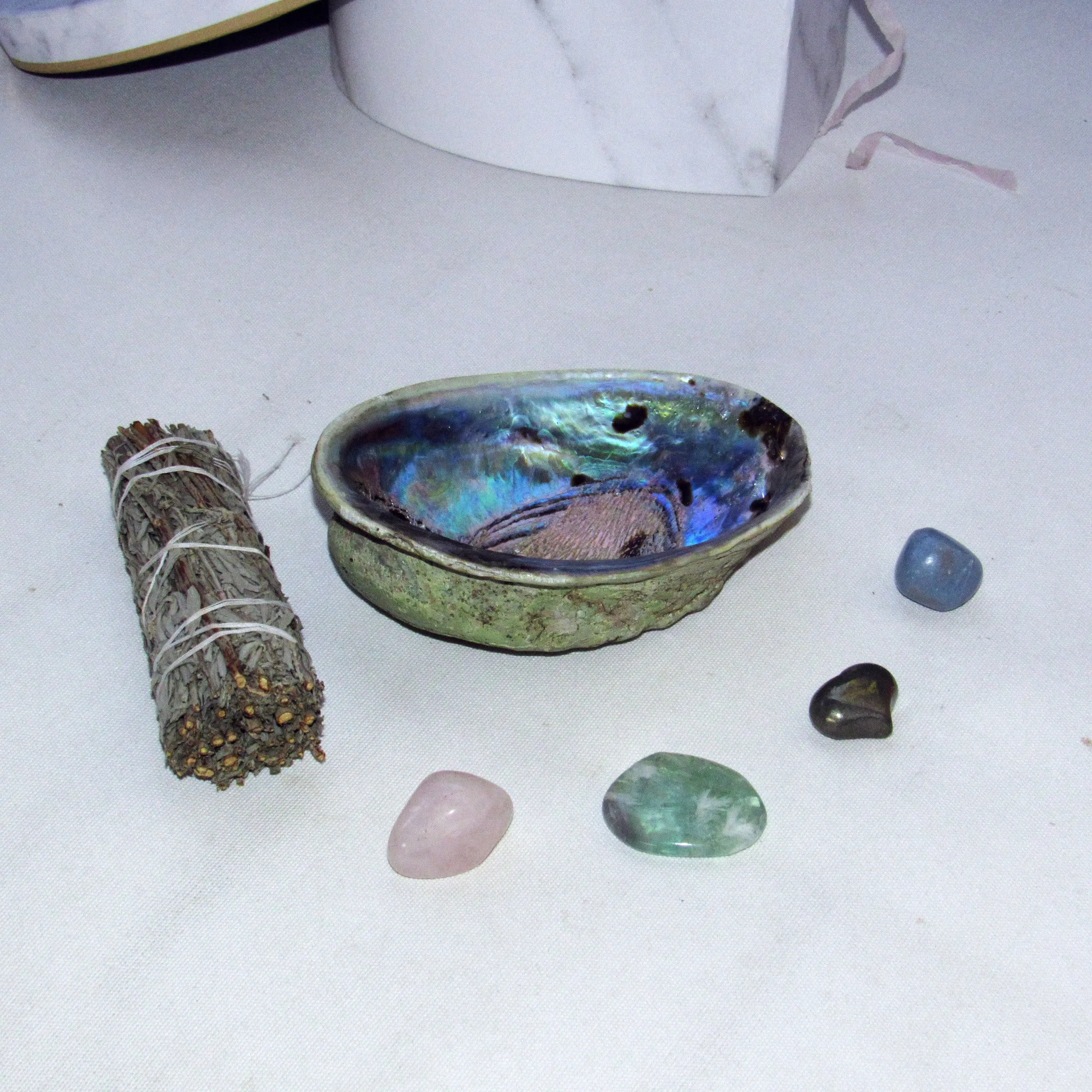 The Positive Energy Smudge stick and Crystal Gift Set