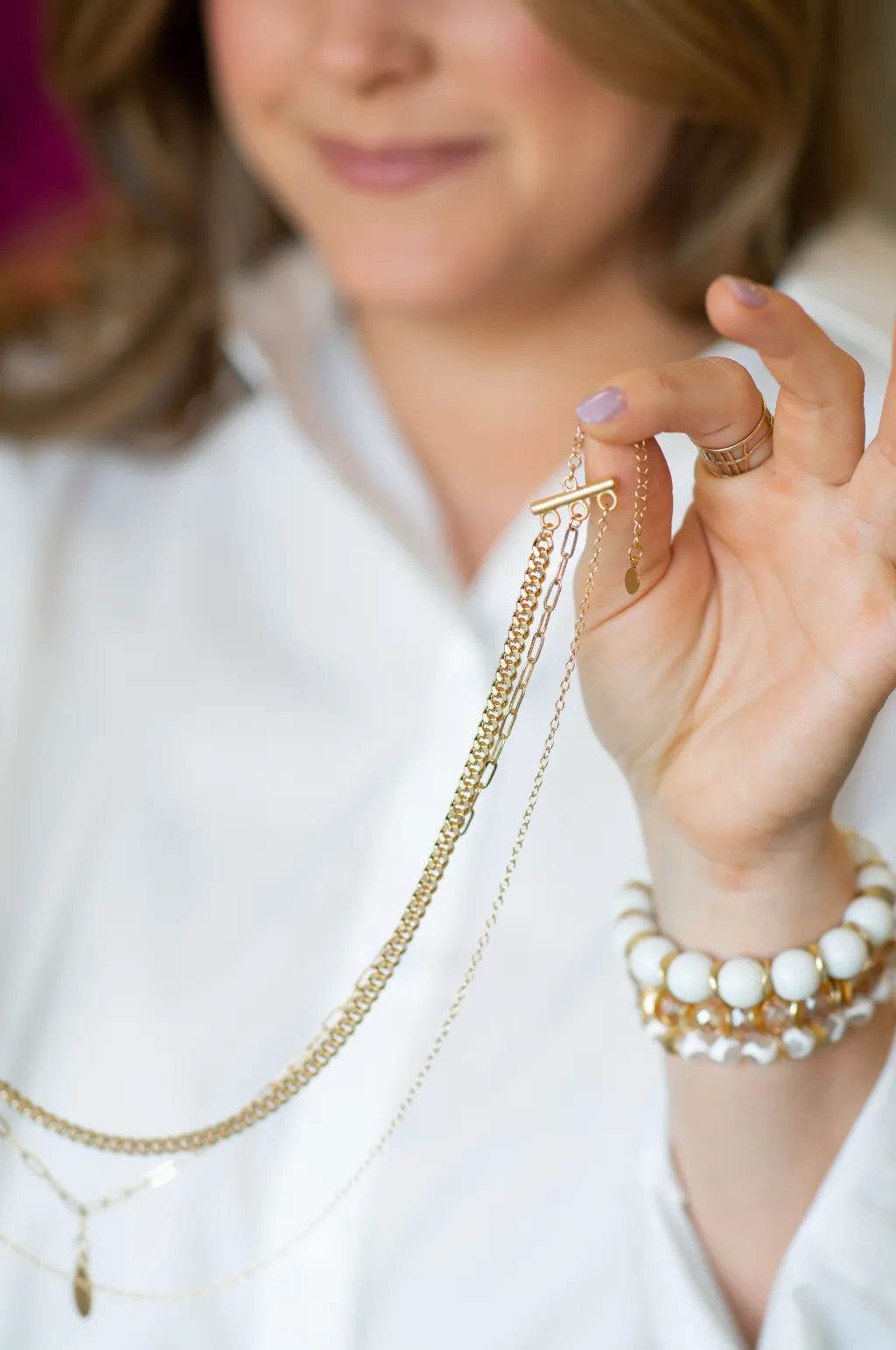 Triple Layered Coin Necklace by Annie Claire Designs