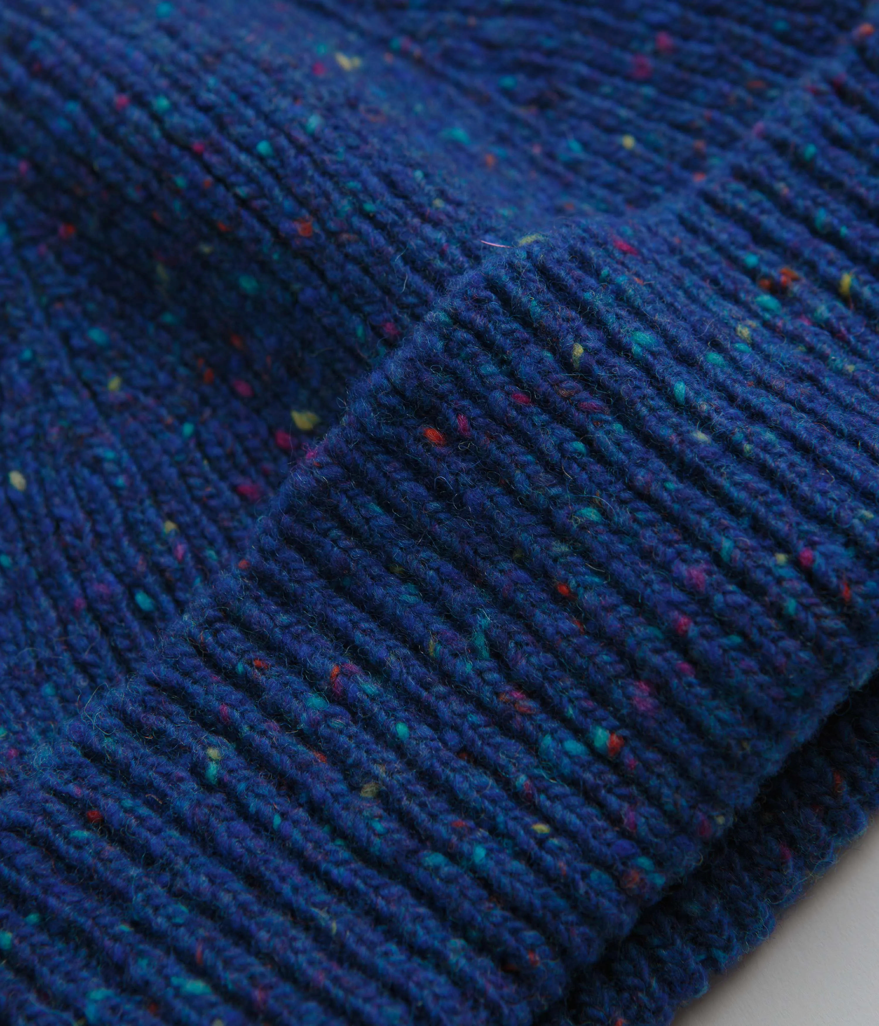 Uskees 4003 Speckled Donegal Wool Beanie - Ultra Blue