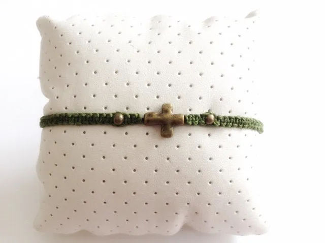 Veterans Day Military Green Adjustable Mens Bracelet