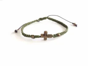 Veterans Day Military Green Adjustable Mens Bracelet