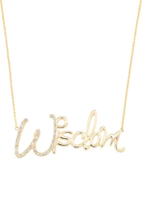 Wisdom Nameplate Necklace