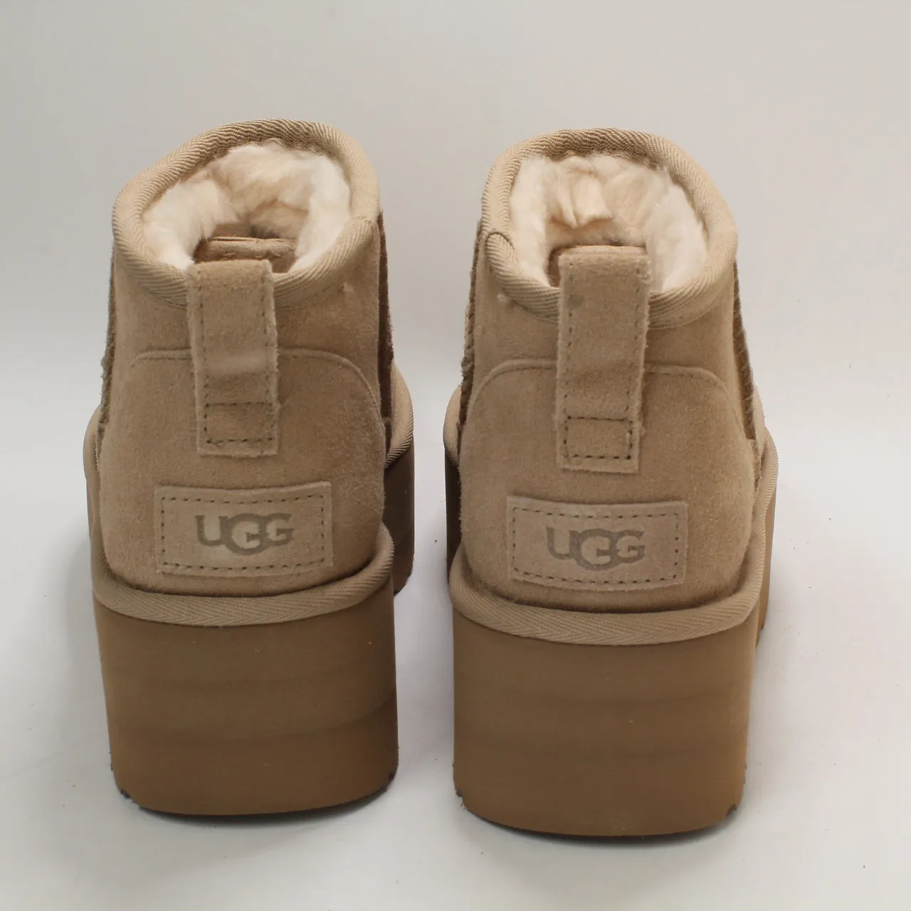 Womens UGG Classic Ultra Mini Platform Sand Suede