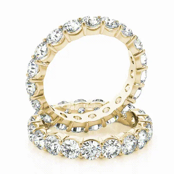 XENA 2.5 Carat Diamond Eternity Band in 14K - 18K Gold or Platinum 15 pointer G Color SI1 Clarity U Shape Shared Prong By Mike Nekta SIZE 3.5 to 4