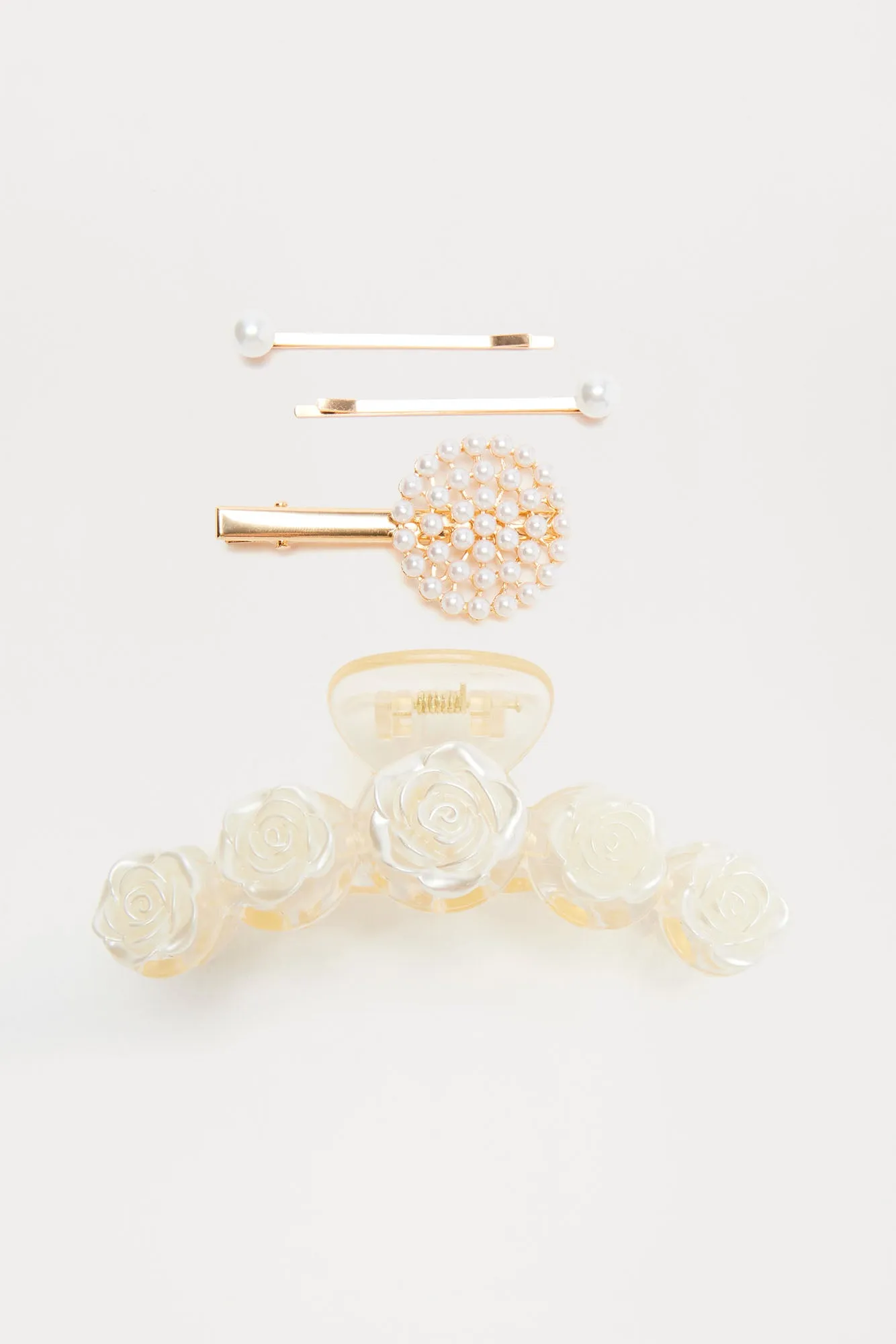 Yes To Forever 4 Piece Hair Set - White/Gold